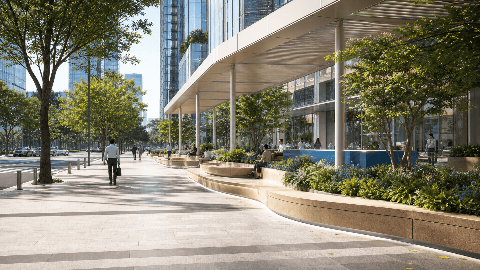 Civic terrace architectural direction